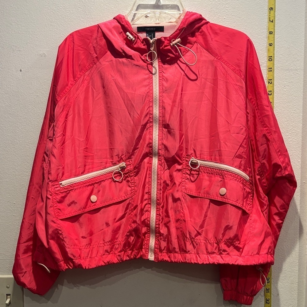Forever 21 Bright Red Utility Jacket